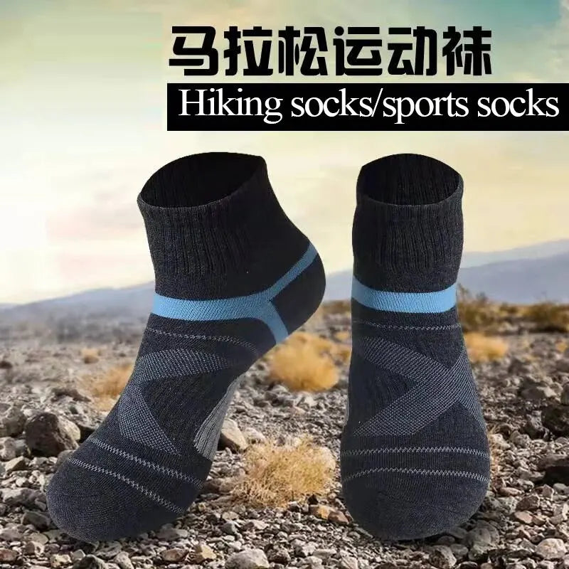 Men's Hiking Basketball Socks 3 Pairs Breathable Sweat Absorbent