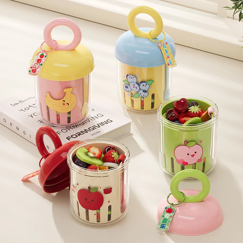 UFORU Dopamine Fruit Cup Portable Leak Proof Yogurt Cup with Fork