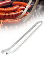 BBQ Sausage Tongs UK Stainless Steel Grill Cooking Tongs