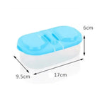 Double Compartment Food Storage Box Sealed Plastic Snack Lunch Container