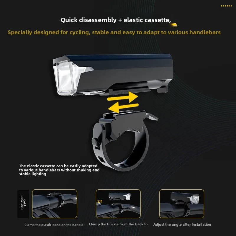 Type-C Rechargeable Bike Light with Digital Display Secondary image