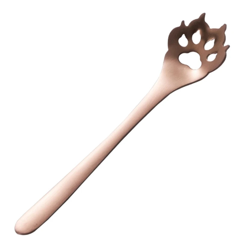 Cat Paw Teaspoon 304 Stainless Steel – Cute Coffee & Ice Cream Spoon Gift