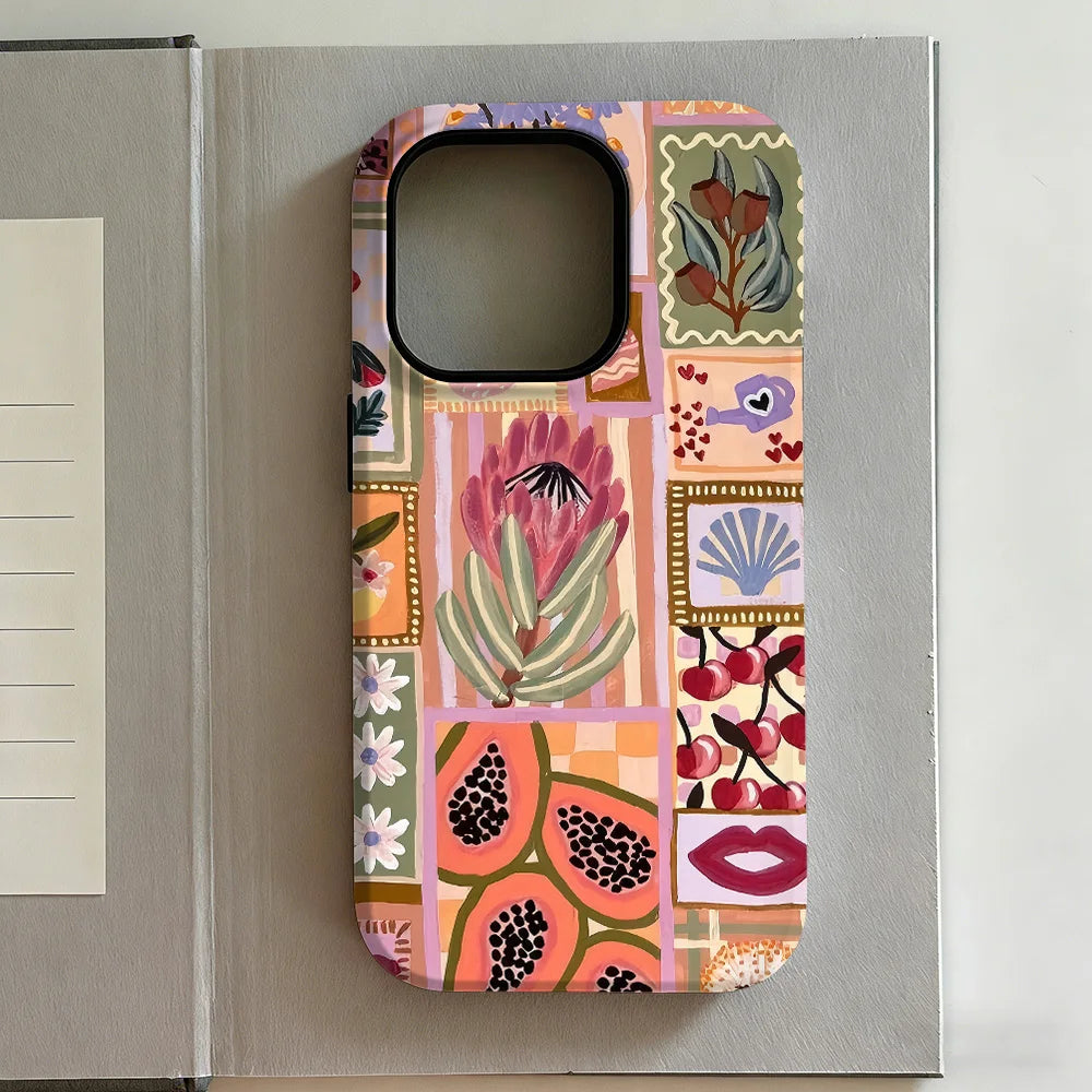 Luxury Lemon Double-Layer Case for iPhone 17 16 15 14 13 12 11 Pro Max