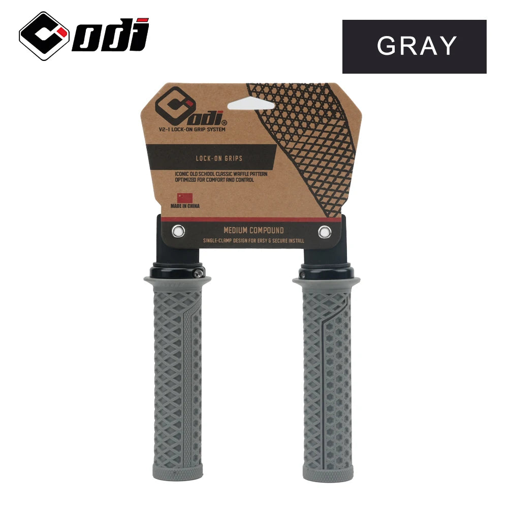ODI VS-21 Lock-On MTB Grips Waffle Anti-Slip Shockproof Silicone