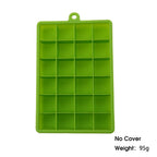 24-Hole Silicone Ice Cube Tray with Lid Square Ice Mold for Drinks & Cocktails