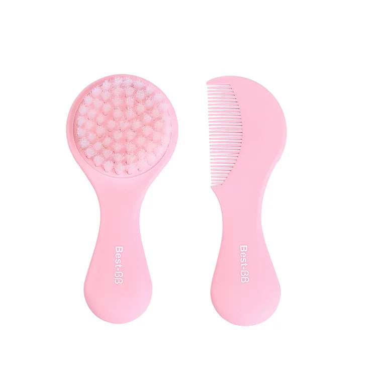 Baby Comb & Brush Set Soft Bristle Hair Brush for Newborns
