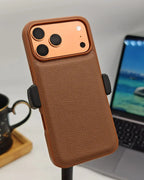 Premium Epsom Leather Case for iPhone 17 16 15 14 13 Pro Max Cover