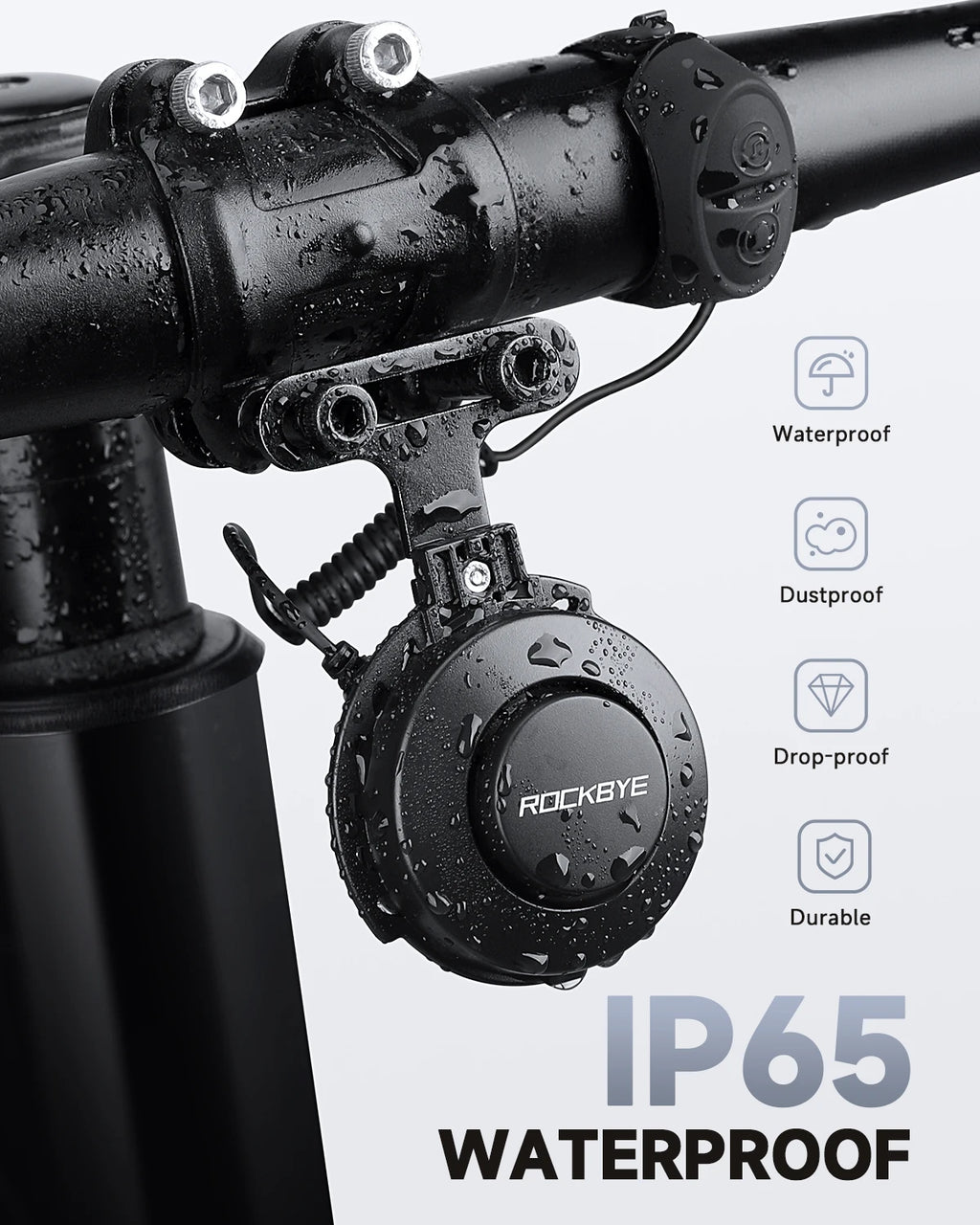 120dB Rechargeable Electric Bike Horn Waterproof Bicycle Safety Bell