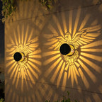Solar Mandala Fence Light Waterproof LED Wall Light for Garden & Patio
