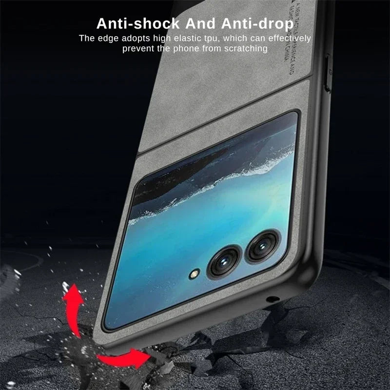 Premium Leather Shockproof Case for Motorola Razr 70 60 50 40 Ultra