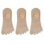 Men’s Toe Socks Breathable Anti Sweat Casual Finger Socks 3 Pairs