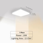 Square LED Ceiling Light for Bedroom, Kitchen & Bathroom