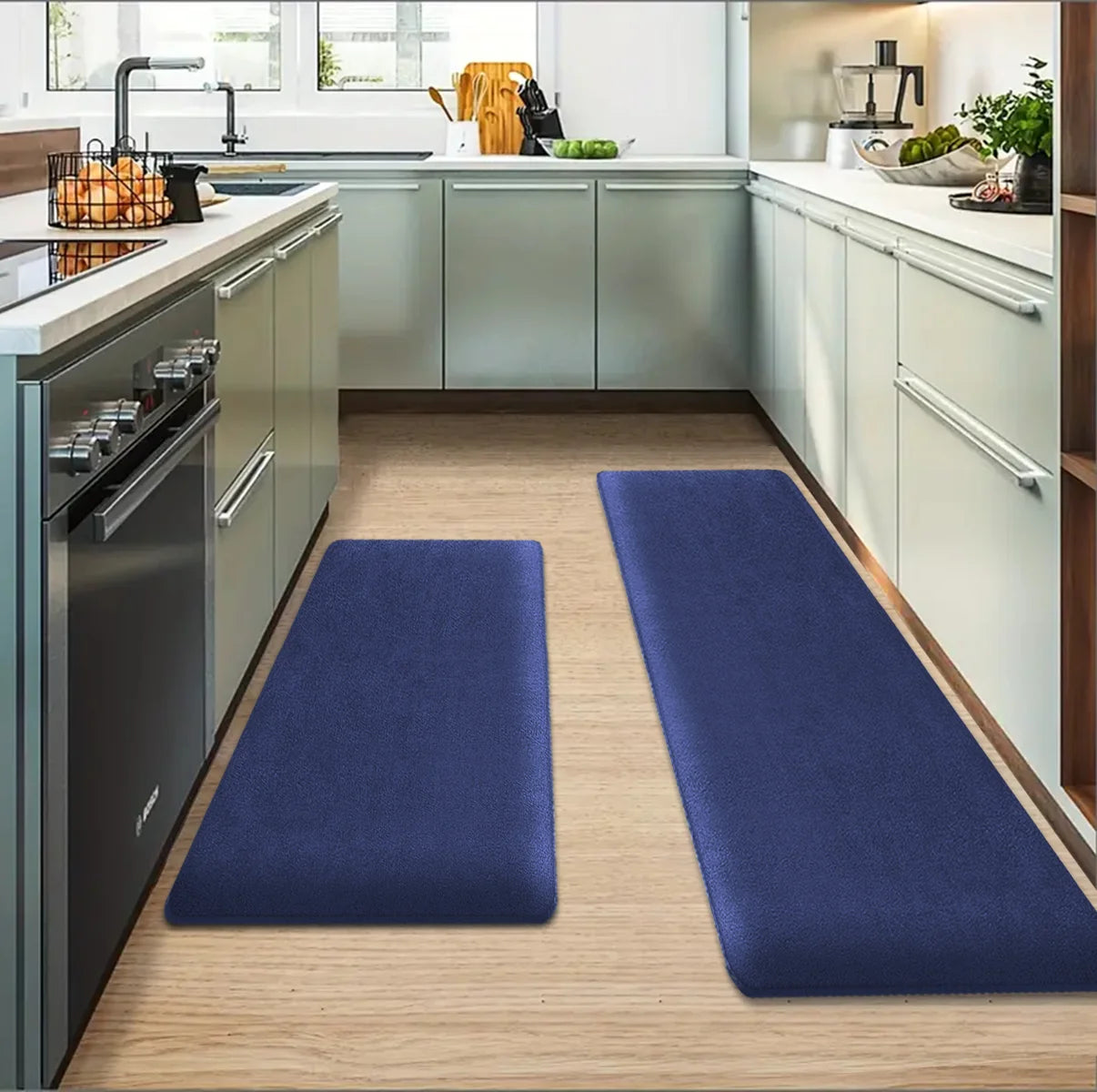 Long Kitchen Floor Mat UK Thick Flannel Non-Slip Door Rug