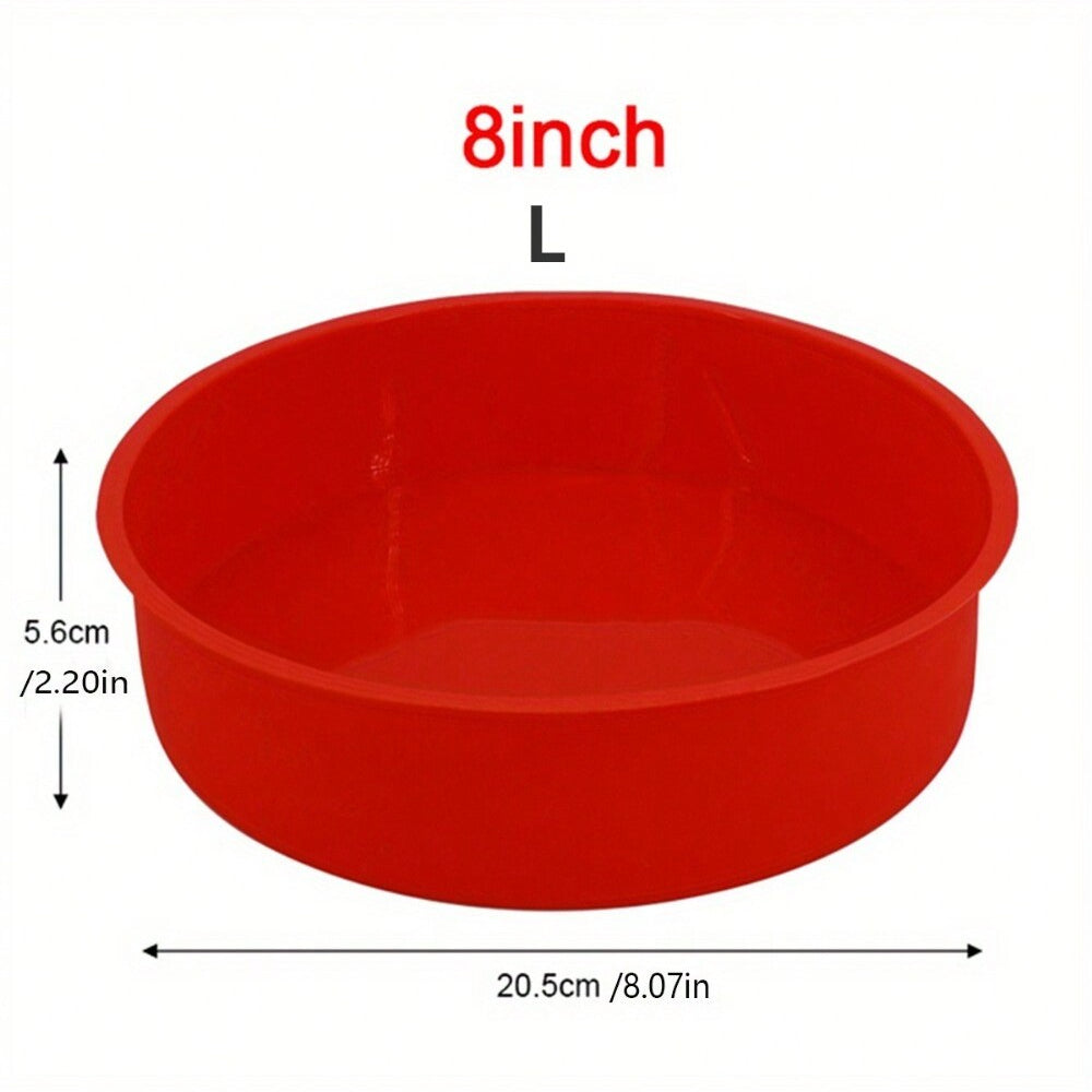 Silicone Round Cake Mold Nonstick Mousse & Dessert Baking Pan (4/6/8 Inch)