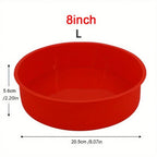 Silicone Round Cake Mold Nonstick Mousse & Dessert Baking Pan (4/6/8 Inch)