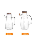 900/1000ml Glass Oil Bottle Heat Resistant Oil Dispenser with Handle