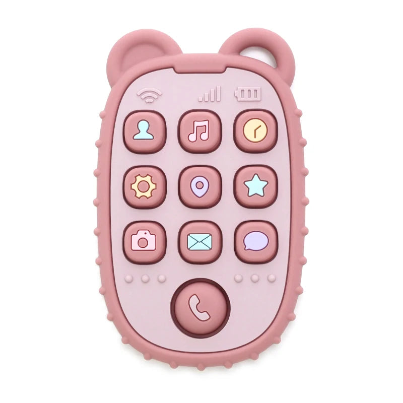 Baby Phone Teether Silicone Sensory Toy for Infants