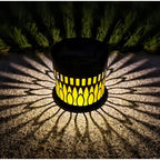 Solar LED Floral Wall Sconce Waterproof Outdoor Projection Garden Light