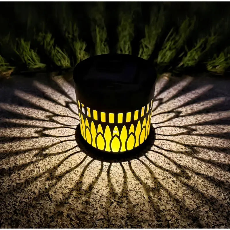 Solar LED Floral Wall Sconce Waterproof Outdoor Projection Garden Light