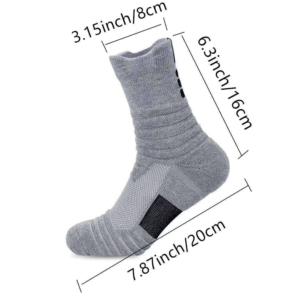 Men’s Compression Socks 3 Pairs Breathable Cycling Basketball