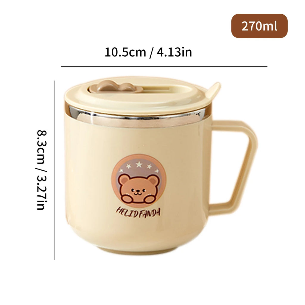 WORTHBUY Capybara Kids Water Cup 316 Stainless Steel Straw Mug
