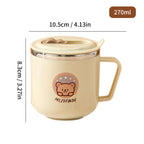 WORTHBUY Capybara Kids Water Cup 316 Stainless Steel Straw Mug
