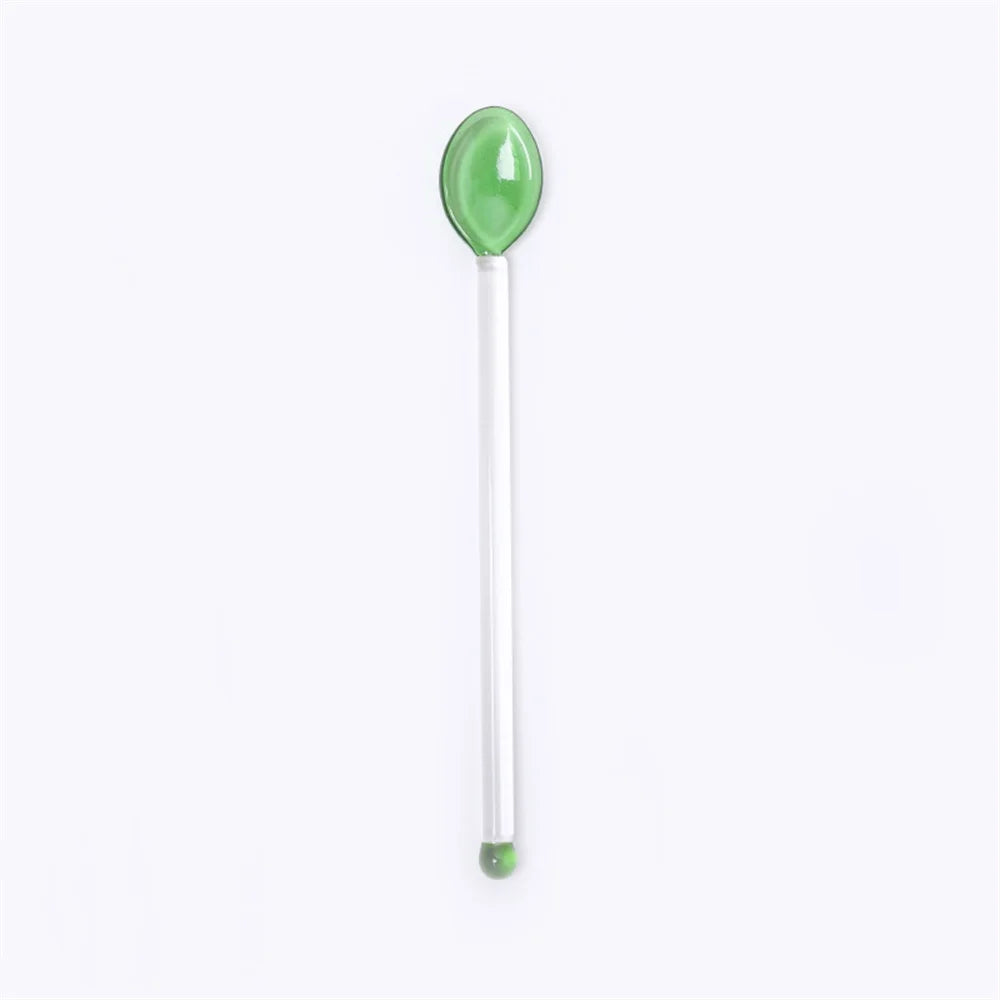 Glass Stirring Spoon Long Handle – Coffee, Milk Tea & Dessert Bar Tool