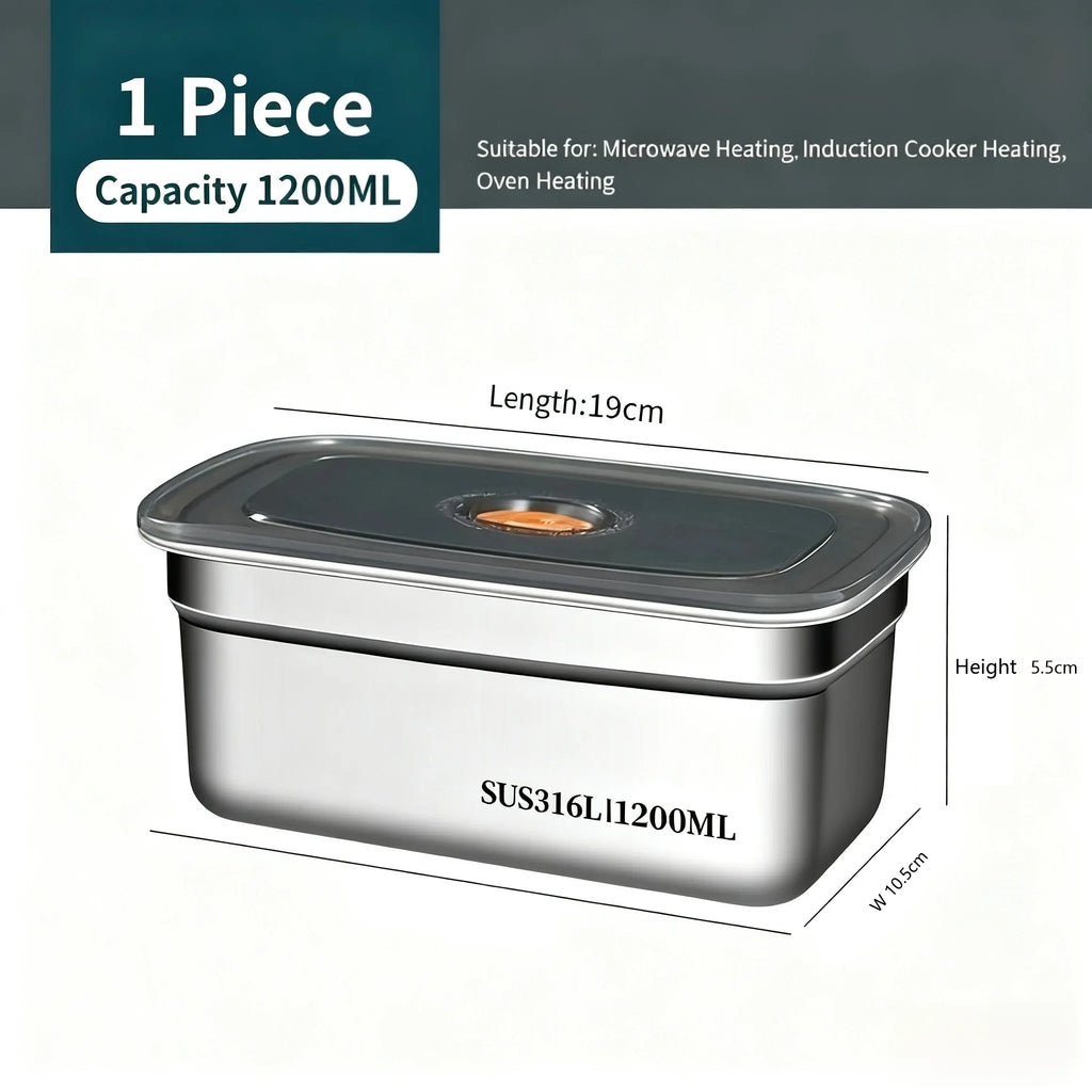 Stainless Steel Camping Lunch Box Leakproof Large Capacity Bento Box