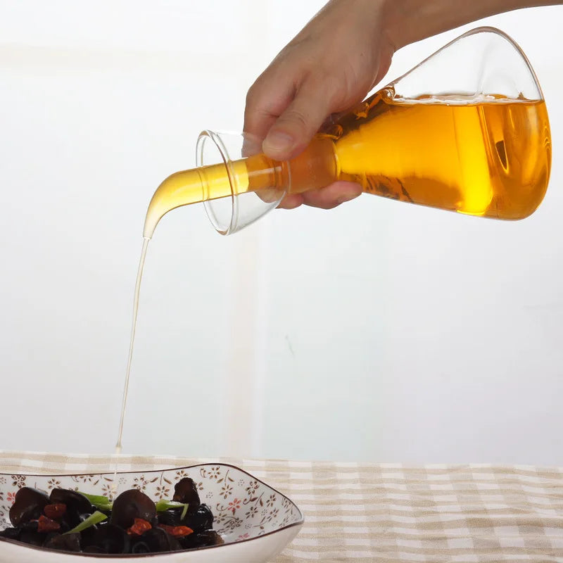 High Borosilicate Glass Oil Pot Leakproof Oil & Vinegar Dispenser Bottle