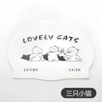 Cartoon Silicone Swimming Cap Waterproof Stretch Swim Hat
