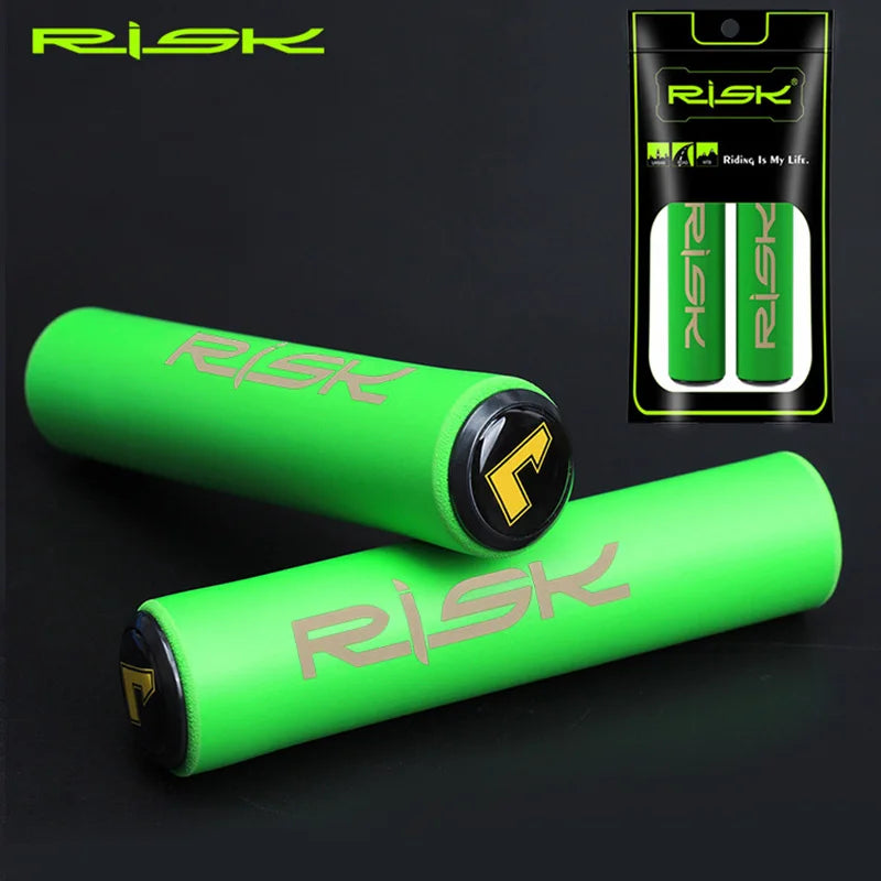 RISK Ultra Light Anti-Slip MTB Bike Handlebar Grips Soft Rubber