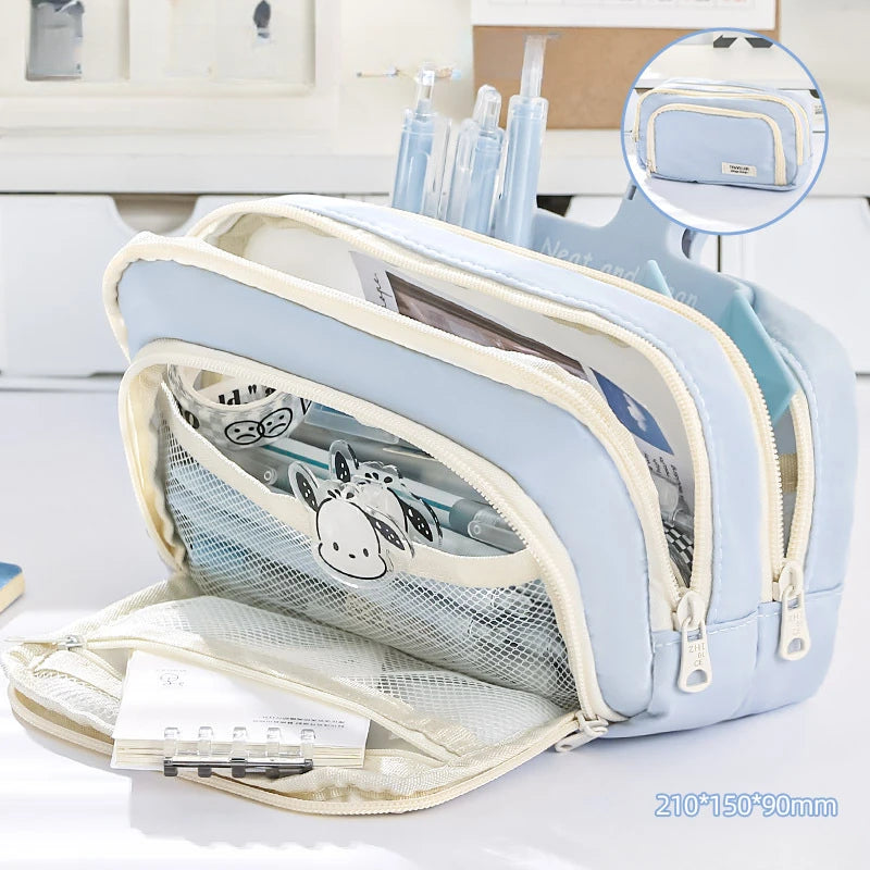 Large Capacity Pencil Case Stationery & Cosmetics Storage Bag