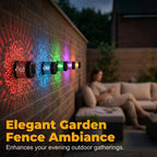 Color Changing Solar Peony Light Mandala Projection Garden Wall Lamp