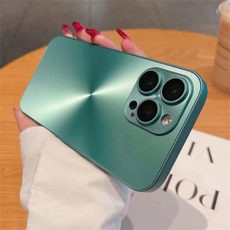 Laser Aurora Matte CD Case for iPhone 11 12 13 14 15 16 Pro Max