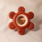 Baby Wooden Flower Teether Food Grade Silicone Toy
