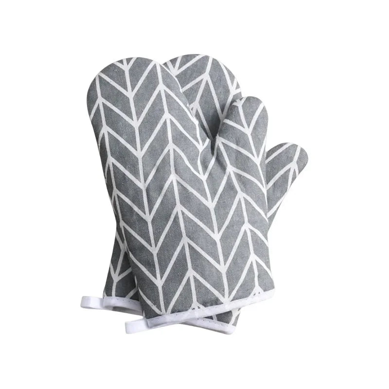2PCS Heat-Resistant Oven Gloves – Anti-Scald Kitchen Baking Mitts