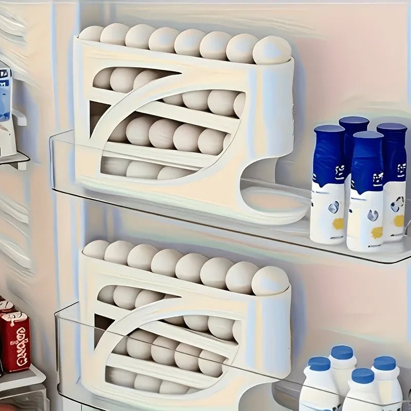 30 Egg Rolling Dispenser Fridge Storage Box Secondary image