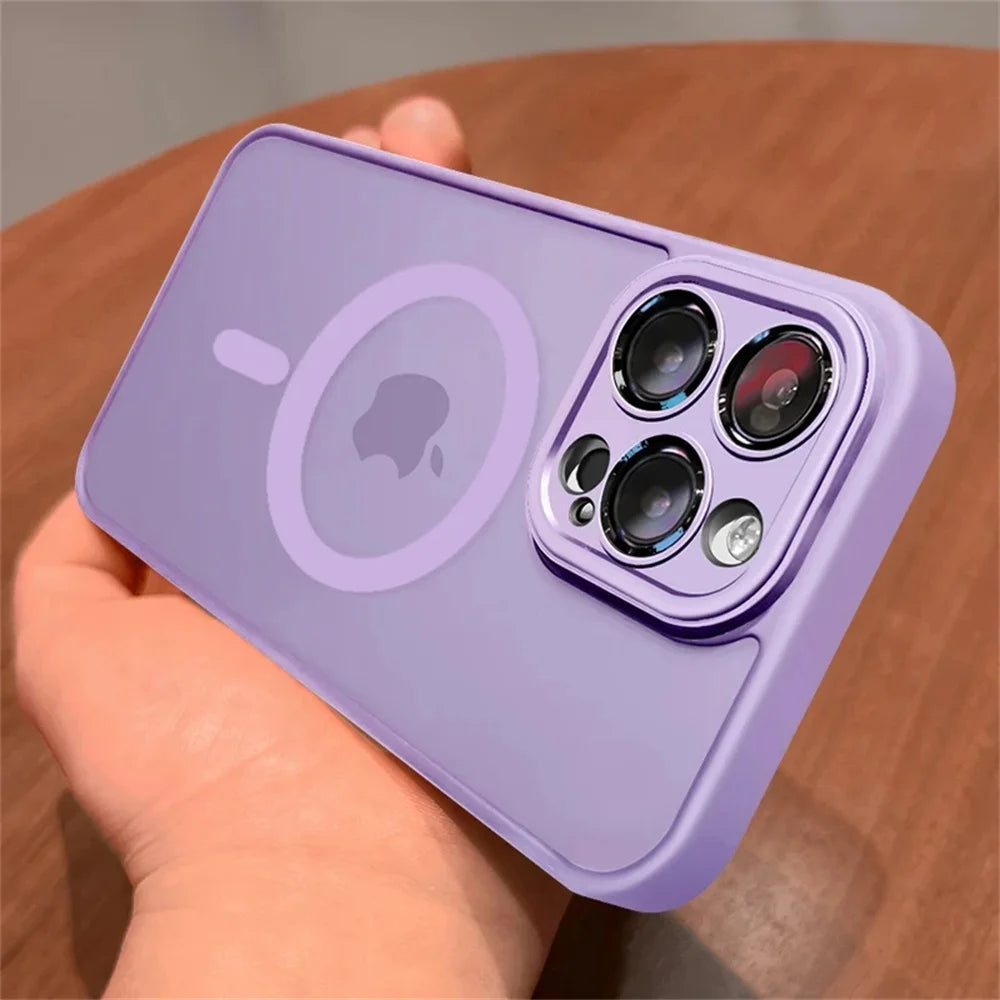 Lens Protection MagSafe Case for iPhone 11 12 13 14 15 16 Pro Max