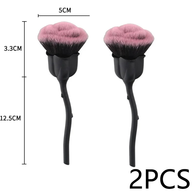Flower Nail Brush Rose Shape Manicure Brush for Nail Art Cleaning