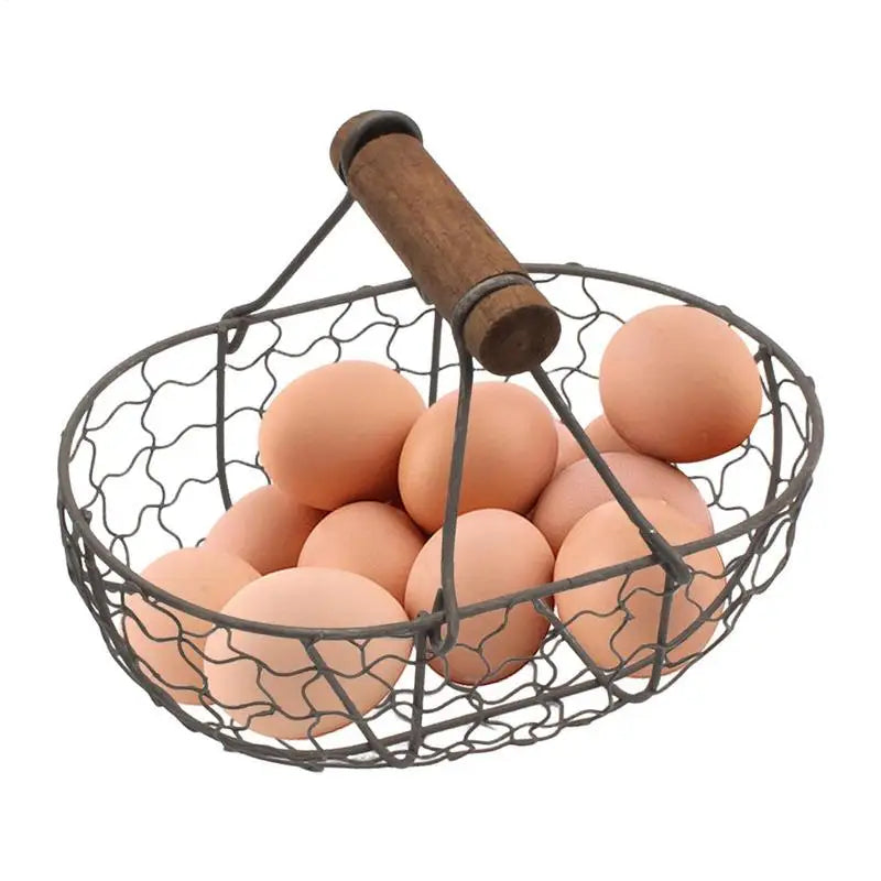 Kitchen Egg Basket Iron Storage Basket