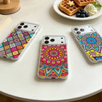 Indian Mandala Silicone Soft Case for iPhone 17 16 15 14 Pro Max Cover