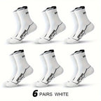 6 Pairs Men Sports Socks Breathable Mesh Running Basketball Socks