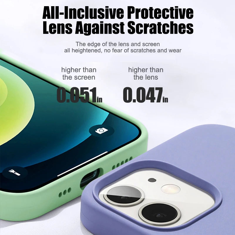 Luxury Liquid Silicone Shockproof Case for iPhone 11-16 Pro Max