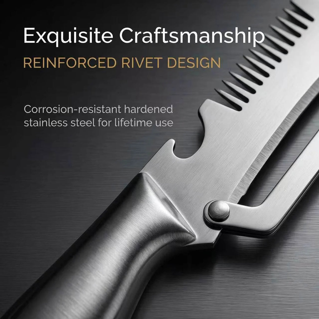 Multifunctional 3-in-1 Stainless Steel Peeler – Slicer & Shredder Tool