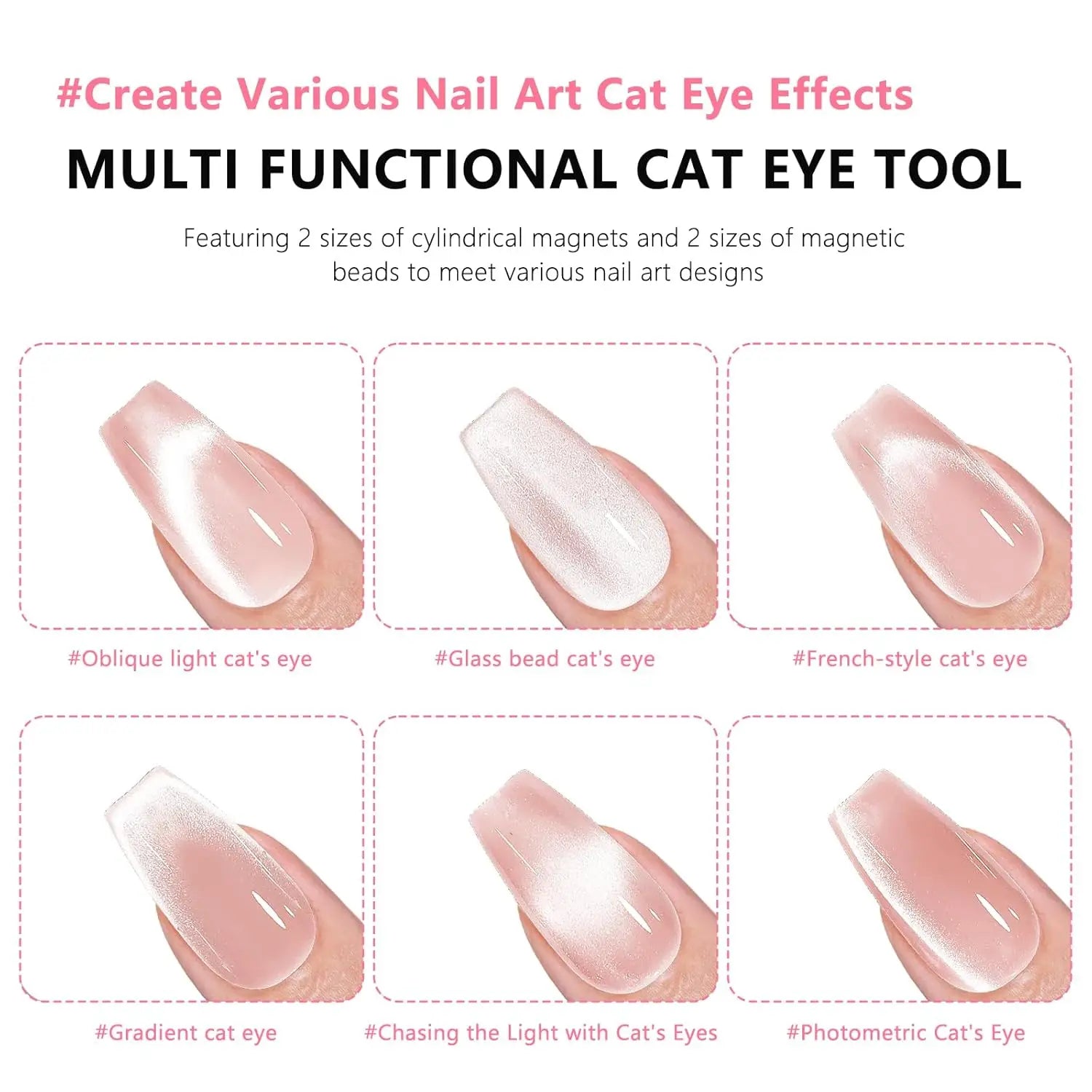 Nail Cat Eye Magnet Tool Set 3D Gel Nail Magnetic Stick Pen
