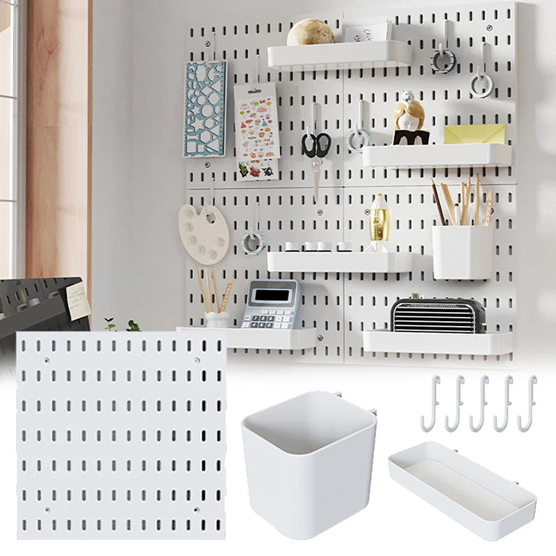 DIY Wall Pegboard Kit Wall Shelf Display Organizer Panel Main image