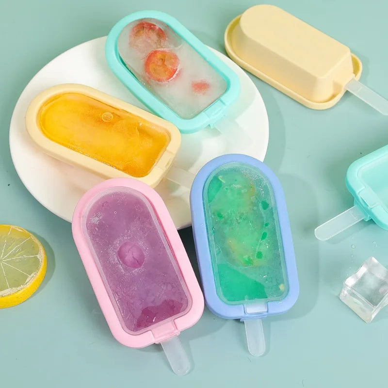 Popsicle Mold Set Silicone – DIY Ice Cream, Chocolate & Cream Ice Tray (1/4Pcs) Secondary image