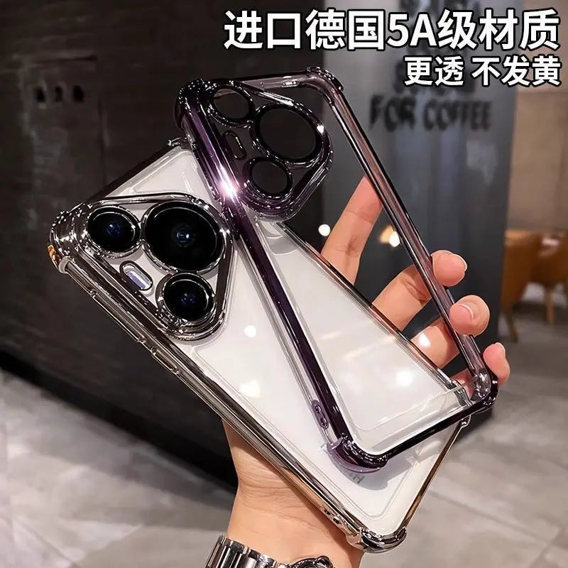Luxury Clear Electroplated Case for Huawei Pura 80 Pro Plus & 80 Ultra
