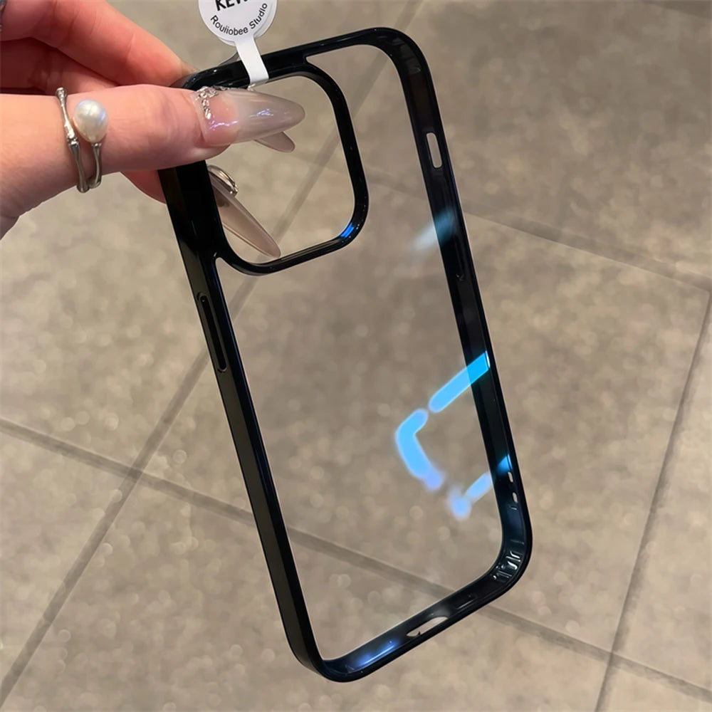 Clear Acrylic Candy Color Case for iPhone 17 Air 16 15 14 13 Pro Max