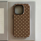 Luxury Polka Dot Case for iPhone 11 12 13 14 15 16 17 Pro Max